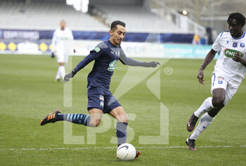 2021-02-10 - Saif Eddine Khaoui of Marseille during the French Cup, round of 64 football match between AJ Auxerre (AJA) and Olympique de Marseille (OM) on February 10, 2021 at Stade Abbe Deschamps in Auxerre, France - Photo Jean Catuffe / DPPI - AJ AUXERRE AND OLYMPIQUE DE MARSEILLE - FRENCH CUP - SOCCER
