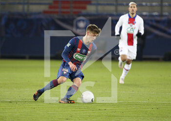 2021-02-10 - Johann Lepenant of Caen during the French Cup, round of 64 football match between Stade Malherbe de Caen (SM Caen) and Paris Saint-Germain (PSG) on February 10, 2021 at Stade Michel d'Ornano in Caen, France - Photo Jean Catuffe / DPPI - STADE MALHERBE DE CAEN (SM CAEN) AND PARIS SAINT-GERMAIN (PSG) - FRENCH CUP - SOCCER