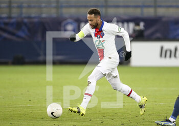 2021-02-10 - Neymar Jr of PSG during the French Cup, round of 64 football match between Stade Malherbe de Caen (SM Caen) and Paris Saint-Germain (PSG) on February 10, 2021 at Stade Michel d'Ornano in Caen, France - Photo Jean Catuffe / DPPI - STADE MALHERBE DE CAEN (SM CAEN) AND PARIS SAINT-GERMAIN (PSG) - FRENCH CUP - SOCCER