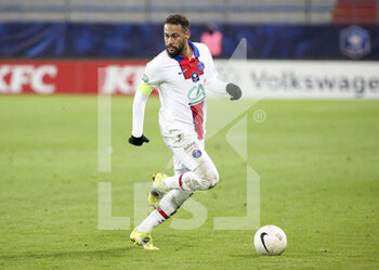 2021-02-10 - Neymar Jr of PSG during the French Cup, round of 64 football match between Stade Malherbe de Caen (SM Caen) and Paris Saint-Germain (PSG) on February 10, 2021 at Stade Michel d'Ornano in Caen, France - Photo Jean Catuffe / DPPI - STADE MALHERBE DE CAEN (SM CAEN) AND PARIS SAINT-GERMAIN (PSG) - FRENCH CUP - SOCCER