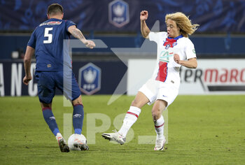 2021-02-10 - Xavi Simons of PSG during the French Cup, round of 64 football match between Stade Malherbe de Caen (SM Caen) and Paris Saint-Germain (PSG) on February 10, 2021 at Stade Michel d'Ornano in Caen, France - Photo Jean Catuffe / DPPI - STADE MALHERBE DE CAEN (SM CAEN) AND PARIS SAINT-GERMAIN (PSG) - FRENCH CUP - SOCCER