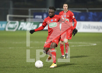 2021-02-11 - Jeremy Doku of Rennes during the French Cup, round of 64 football match between SCO Angers and Stade Rennais (Rennes) on February 11, 2021 at Stade Raymond Kopa in Angers, France - Photo Jean Catuffe / DPPI - SCO ANGERS AND STADE RENNAIS (RENNES) - FRENCH CUP - SOCCER