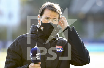 2021-04-08 - Coach of Olympique Lyonnais Rudi Garcia is interviewed on Eurosport France before the French Cup, round of 16 football match between Red Star FC and Olympique Lyonnais (OL) on April 8, 2021 at Stade Bauer in Saint-Ouen, France - Photo Jean Catuffe / DPPI - RED STAR FC VS OLYMPIQUE LYONNAIS (OL) - FRENCH CUP - SOCCER
