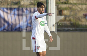 2021-04-08 - Lucas Paqueta of Lyon celebrates his goal during the French Cup round of 16 football match between Red Star FC and Olympique Lyonnais (OL) on April 8, 2021 at Stade Bauer in Saint-Ouen, France - Photo Jean Catuffe / DPPI - RED STAR FC VS OLYMPIQUE LYONNAIS (OL) - FRENCH CUP - SOCCER