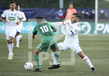 2021-04-08 - Rayan Cherki of Lyon during the French Cup round of 16 football match between Red Star FC and Olympique Lyonnais (OL) on April 8, 2021 at Stade Bauer in Saint-Ouen, France - Photo Jean Catuffe / DPPI - RED STAR FC VS OLYMPIQUE LYONNAIS (OL) - FRENCH CUP - SOCCER