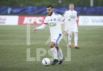 2021-04-08 - Rayan Cherki of Lyon during the French Cup round of 16 football match between Red Star FC and Olympique Lyonnais (OL) on April 8, 2021 at Stade Bauer in Saint-Ouen, France - Photo Jean Catuffe / DPPI - RED STAR FC VS OLYMPIQUE LYONNAIS (OL) - FRENCH CUP - SOCCER