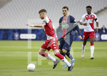 2021-05-19 - Caio Henrique of Monaco, Mauro Icardi of PSG during the French Cup Final football match between AS Monaco (ASM) and Paris Saint-Germain PSG on May 19, 2021 at Stade de France in Saint-Denis near Paris, France - Photo Jean Catuffe / DPPI - FINAL - AS MONACO (ASM) VS PARIS SAINT-GERMAIN PSG - FRENCH CUP - SOCCER