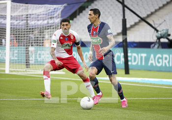 2021-05-19 - Angel Di Maria of PSG, Guillermo Maripan of Monaco (left) of Monaco (left) during the French Cup Final football match between AS Monaco (ASM) and Paris Saint-Germain PSG on May 19, 2021 at Stade de France in Saint-Denis near Paris, France - Photo Jean Catuffe / DPPI - FINAL - AS MONACO (ASM) VS PARIS SAINT-GERMAIN PSG - FRENCH CUP - SOCCER