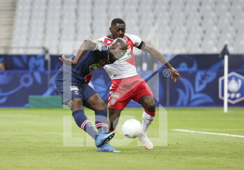 2021-05-19 - Danilo Pereira of PSG, Youssouf Fofana of Monaco during the French Cup Final football match between AS Monaco (ASM) and Paris Saint-Germain PSG on May 19, 2021 at Stade de France in Saint-Denis near Paris, France - Photo Jean Catuffe / DPPI - FINAL - AS MONACO (ASM) VS PARIS SAINT-GERMAIN PSG - FRENCH CUP - SOCCER