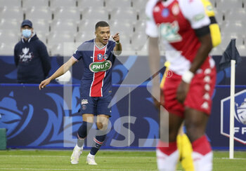 2021-05-19 - Kylian Mbappe of PSG celebrates the goal of Mauro Icardi of PSG during the French Cup Final football match between AS Monaco (ASM) and Paris Saint-Germain PSG on May 19, 2021 at Stade de France in Saint-Denis near Paris, France - Photo Jean Catuffe / DPPI - FINAL - AS MONACO (ASM) VS PARIS SAINT-GERMAIN PSG - FRENCH CUP - SOCCER
