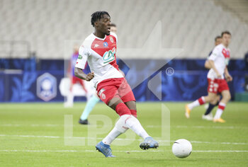 2021-05-19 - Axel Disasi of Monaco during the French Cup Final football match between AS Monaco (ASM) and Paris Saint-Germain PSG on May 19, 2021 at Stade de France in Saint-Denis near Paris, France - Photo Jean Catuffe / DPPI - FINAL - AS MONACO (ASM) VS PARIS SAINT-GERMAIN PSG - FRENCH CUP - SOCCER