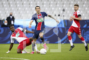 19/05/2021 - Angel Di Maria of PSG, Benoit Badiashile of Monaco (left), Caio Henrique of Monaco during the French Cup Final football match between AS Monaco (ASM) and Paris Saint-Germain PSG on May 19, 2021 at Stade de France in Saint-Denis near Paris, France - Photo Jean Catuffe / DPPI - FINAL - AS MONACO (ASM) VS PARIS SAINT-GERMAIN PSG - FRENCH CUP - CALCIO