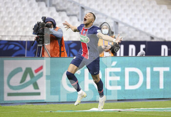 2021-05-19 - Kylian Mbappe of PSG celebrates his goal during the French Cup Final football match between AS Monaco (ASM) and Paris Saint-Germain PSG on May 19, 2021 at Stade de France in Saint-Denis near Paris, France - Photo Jean Catuffe / DPPI - FINAL - AS MONACO (ASM) VS PARIS SAINT-GERMAIN PSG - FRENCH CUP - SOCCER