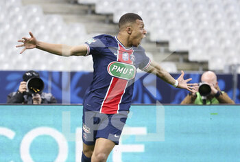 19/05/2021 - Kylian Mbappe of PSG celebrates his goal during the French Cup Final football match between AS Monaco (ASM) and Paris Saint-Germain PSG on May 19, 2021 at Stade de France in Saint-Denis near Paris, France - Photo Jean Catuffe / DPPI - FINAL - AS MONACO (ASM) VS PARIS SAINT-GERMAIN PSG - FRENCH CUP - CALCIO