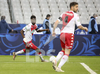 2021-05-19 - Benoit Badiashile of Monaco during the French Cup Final football match between AS Monaco (ASM) and Paris Saint-Germain PSG on May 19, 2021 at Stade de France in Saint-Denis near Paris, France - Photo Jean Catuffe / DPPI - FINAL - AS MONACO (ASM) VS PARIS SAINT-GERMAIN PSG - FRENCH CUP - SOCCER