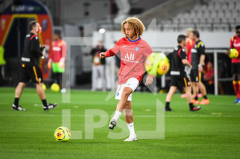 2020-09-10 - Xavi SIMONS of PSG during the French championship Ligue 1 football match between RC Lens and Paris Saint-Germain on September 10, 2020 at Bollaert stadium in Lens, France - Photo Matthieu Mirville / DPPI - RC LENS (RACING CLUB DE LENS) VS PARIS SAINT-GERMAIN (PSG) - FRENCH LIGUE 1 - SOCCER