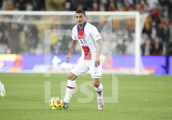 2020-09-10 - Marco Verratti of PSG during the French championship Ligue 1 football match between RC Lens (Racing Club de Lens) and Paris Saint-Germain (PSG) on September 10, 2020 at Stade Felix Bollaert in Lens, France - Photo Juan Soliz / DPPI - RC LENS (RACING CLUB DE LENS) VS PARIS SAINT-GERMAIN (PSG) - FRENCH LIGUE 1 - SOCCER