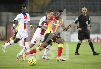 2020-09-10 - Cheick Doucoure of Lens during the French championship Ligue 1 football match between RC Lens (Racing Club de Lens) and Paris Saint-Germain (PSG) on September 10, 2020 at Stade Felix Bollaert in Lens, France - Photo Juan Soliz / DPPI - RC LENS (RACING CLUB DE LENS) VS PARIS SAINT-GERMAIN (PSG) - FRENCH LIGUE 1 - SOCCER