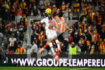 2020-09-10 - Abdou DIALLO of PSG and Florian SOTOCA of Lens during the French championship Ligue 1 football match between RC Lens and Paris Saint-Germain on September 10, 2020 at Bollaert stadium in Lens, France - Photo Matthieu Mirville / DPPI - RC LENS (RACING CLUB DE LENS) VS PARIS SAINT-GERMAIN (PSG) - FRENCH LIGUE 1 - SOCCER