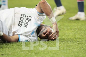 2020-09-13 - Dimitri PAYET (Olympique de Marseille) reacted, is on the floor after been hurted by Angel Di Maria (PSG) during the French championship Ligue 1 football match Uber Eats between Paris Saint-Germain and Olympique de Marseille on September 13, 2020 at Parc des Princes in Paris, France - Photo Stephane Allaman / DPPI - PARIS SAINT-GERMAIN VS OLYMPIQUE DE MARSEILLE - FRENCH LIGUE 1 - SOCCER