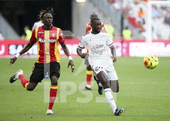 2020-09-19 - Youssouf Sabaly of Bordeaux, Issiaga Sylla of Lens (left) during the French championship Ligue 1 football match between RC Lens and Girondins de Bordeaux on September 19, 2020 at Stade Bollaert-Delelis in Lens, France - Photo Juan Soliz / DPPI - RC LENS VS GIRONDINS DE BORDEAUX  - FRENCH LIGUE 1 - SOCCER