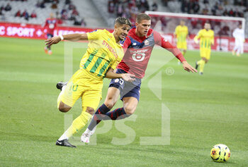 2020-09-25 - Ludovic Blas of FC Nantes, Sven Botman of Lille during the French championship Ligue 1 football match between Lille OSC (LOSC) and FC Nantes on September 25, 2020 at Stade Pierre Mauroy in Villeneuve-d'Ascq near Lille, France - Photo Juan Soliz / DPPI - LILLE OSC AND FC NANTES - FRENCH LIGUE 1 - SOCCER