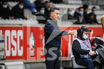 2020-09-25 - Christophe GALTIER of Lille during the French championship Ligue 1 football match between Lille OSC and FC Nantes on September 25, 2020 at Pierre Mauroy stadium in Villeneuve-d'Ascq near Lille, France - Photo Matthieu Mirville / DPPI - LILLE OSC AND FC NANTES - FRENCH LIGUE 1 - SOCCER