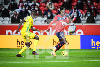 2020-09-25 - Jonathan BAMBA of Lille during the French championship Ligue 1 football match between Lille OSC and FC Nantes on September 25, 2020 at Pierre Mauroy stadium in Villeneuve-d'Ascq near Lille, France - Photo Matthieu Mirville / DPPI - LILLE OSC AND FC NANTES - FRENCH LIGUE 1 - SOCCER