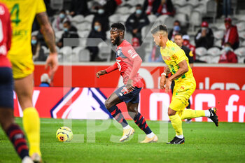 2020-09-25 - Jonathan BAMBA of Lille during the French championship Ligue 1 football match between Lille OSC and FC Nantes on September 25, 2020 at Pierre Mauroy stadium in Villeneuve-d'Ascq near Lille, France - Photo Matthieu Mirville / DPPI - LILLE OSC AND FC NANTES - FRENCH LIGUE 1 - SOCCER