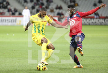 2020-09-25 - Marcus Coco of FC Nantes, Jonathan Bamba of Lille during the French championship Ligue 1 football match between Lille OSC (LOSC) and FC Nantes on September 25, 2020 at Stade Pierre Mauroy in Villeneuve-d'Ascq near Lille, France - Photo Juan Soliz / DPPI - LILLE OSC AND FC NANTES - FRENCH LIGUE 1 - SOCCER