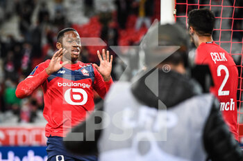 2020-09-25 - Jonathan DAVID of Lille celebrates his goal during the French championship Ligue 1 football match between Lille OSC and FC Nantes on September 25, 2020 at Pierre Mauroy stadium in Villeneuve-d'Ascq near Lille, France - Photo Matthieu Mirville / DPPI - LILLE OSC AND FC NANTES - FRENCH LIGUE 1 - SOCCER