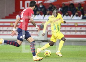 2020-09-25 - Moses Simon of FC Nantes during the French championship Ligue 1 football match between Lille OSC (LOSC) and FC Nantes on September 25, 2020 at Stade Pierre Mauroy in Villeneuve-d'Ascq near Lille, France - Photo Juan Soliz / DPPI - LILLE OSC AND FC NANTES - FRENCH LIGUE 1 - SOCCER