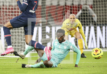 2020-10-02 - Abdoulaye Bamba of Angers during the French championship Ligue 1 football match between Paris Saint-Germain (PSG) and SCO Angers on October 2, 2020 at Parc des Princes stadium in Paris, France - Photo Jean Catuffe / DPPI - PARIS SAINT-GERMAIN VS SCO ANGERS - FRENCH LIGUE 1 - SOCCER
