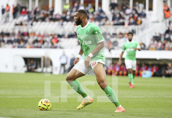 2020-10-03 - Harold Moukoudi of Saint-Etienne during the French championship Ligue 1 football match between RC Lens and AS Saint Etienne (ASSE) on October 3, 2020 at Stade Bollaert-Delelis formerly Stade Felix Bollaert in Lens, France - Photo Jean Catuffe / DPPI - RC LENS VS AS SAINT ETIENNE (ASSE) - FRENCH LIGUE 1 - SOCCER