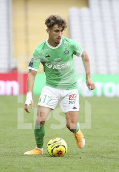 2020-10-03 - Adil Aouchiche of Saint-Etienne during the French championship Ligue 1 football match between RC Lens and AS Saint Etienne (ASSE) on October 3, 2020 at Stade Bollaert-Delelis formerly Stade Felix Bollaert in Lens, France - Photo Jean Catuffe / DPPI - RC LENS VS AS SAINT ETIENNE (ASSE) - FRENCH LIGUE 1 - SOCCER