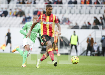 2020-10-03 - Loic Bade of Lens during the French championship Ligue 1 football match between RC Lens and AS Saint Etienne (ASSE) on October 3, 2020 at Stade Bollaert-Delelis formerly Stade Felix Bollaert in Lens, France - Photo Jean Catuffe / DPPI - RC LENS VS AS SAINT ETIENNE (ASSE) - FRENCH LIGUE 1 - SOCCER