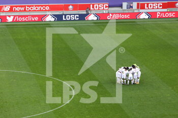 2020-12-06 - AS Monaco team during the French championship Ligue 1 football match between Lille OSC and AS Monaco on December 6, 2020 at Pierre Mauroy stadium in Villeneuve-d'Ascq, France - Photo Laurent Sanson / LS Medianord / DPPI - LILLE OSC VS AS MONACO - FRENCH LIGUE 1 - SOCCER