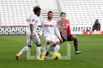 2020-12-06 - Kevin Volland 31 AS Monaco during the French championship Ligue 1 football match between Lille OSC and AS Monaco on December 6, 2020 at Pierre Mauroy stadium in Villeneuve-d'Ascq, France - Photo Laurent Sanson / LS Medianord / DPPI - LILLE OSC VS AS MONACO - FRENCH LIGUE 1 - SOCCER