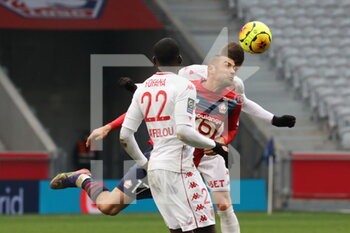 2020-12-06 - Duel Buruk Yilmaz 17 Losc during the French championship Ligue 1 football match between Lille OSC and AS Monaco on December 6, 2020 at Pierre Mauroy stadium in Villeneuve-d'Ascq, France - Photo Laurent Sanson / LS Medianord / DPPI - LILLE OSC VS AS MONACO - FRENCH LIGUE 1 - SOCCER