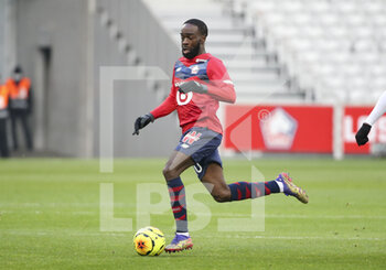 2020-12-06 - Jonathan Ikone of Lille during the French championship Ligue 1 football match between Lille OSC and AS Monaco on December 6, 2020 at Stade Pierre Mauroy in Villeneuve-d'Ascq near Lille, France - Photo Jean Catuffe / DPPI - LILLE OSC VS AS MONACO - FRENCH LIGUE 1 - SOCCER