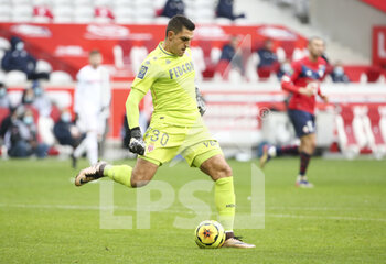 2020-12-06 - Goalkeeper of Monaco Vito Mannone during the French championship Ligue 1 football match between Lille OSC and AS Monaco on December 6, 2020 at Stade Pierre Mauroy in Villeneuve-d'Ascq near Lille, France - Photo Jean Catuffe / DPPI - LILLE OSC VS AS MONACO - FRENCH LIGUE 1 - SOCCER