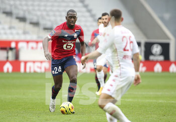 2020-12-06 - Boubakary Soumare of Lille during the French championship Ligue 1 football match between Lille OSC and AS Monaco on December 6, 2020 at Stade Pierre Mauroy in Villeneuve-d'Ascq near Lille, France - Photo Jean Catuffe / DPPI - LILLE OSC VS AS MONACO - FRENCH LIGUE 1 - SOCCER