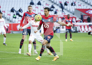 2020-12-06 - Jose Fonte of Lille during the French championship Ligue 1 football match between Lille OSC and AS Monaco on December 6, 2020 at Stade Pierre Mauroy in Villeneuve-d'Ascq near Lille, France - Photo Jean Catuffe / DPPI - LILLE OSC VS AS MONACO - FRENCH LIGUE 1 - SOCCER