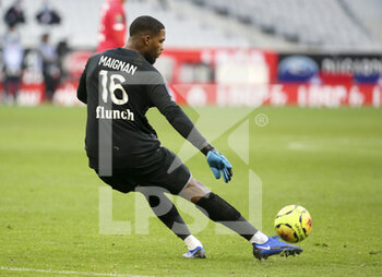 2020-12-06 - Goalkeeper of Lille Mike Maignan during the French championship Ligue 1 football match between Lille OSC and AS Monaco on December 6, 2020 at Stade Pierre Mauroy in Villeneuve-d'Ascq near Lille, France - Photo Jean Catuffe / DPPI - LILLE OSC VS AS MONACO - FRENCH LIGUE 1 - SOCCER