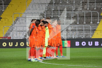 2020-12-12 - Team Montpellier during the French championship Ligue 1 football match between RC Lens and Montpellier HSC on December 12, 2020 at Bollaert-Delelis stadium in Lens, France - Photo Laurent Sanson / LS Medianord / DPPI - RC LENS VS MONTPELLIER HSC - FRENCH LIGUE 1 - SOCCER