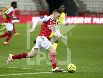 2020-12-16 - Thomas Foket of Reims during the French championship Ligue 1 football match between Stade de Reims and FC Nantes on December 16, 2020 at Stade Auguste Delaune in Reims, France - Photo Jean Catuffe / DPPI - STADE DE REIMS VS FC NANTES - FRENCH LIGUE 1 - SOCCER