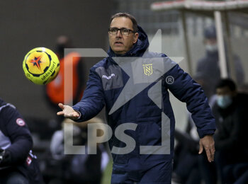 2020-12-16 - Newly named coach of FC Nantes Patrick Collot during the French championship Ligue 1 football match between Stade de Reims and FC Nantes on December 16, 2020 at Stade Auguste Delaune in Reims, France - Photo Jean Catuffe / DPPI - STADE DE REIMS VS FC NANTES - FRENCH LIGUE 1 - SOCCER
