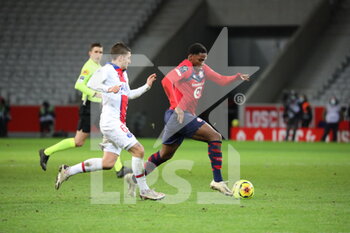 2020-12-20 - David 9 Losc and Verratti 6 PSG during the French championship Ligue 1 football match between Lille OSC and Paris Saint-Germain on December 20, 2020 at Pierre Mauroy stadium in Villeneuve-d'Ascq near Lille, France - Photo Laurent Sanson / LS Medianord / DPPI - LILLE OSC VS PARIS SAINT-GERMAIN - FRENCH LIGUE 1 - SOCCER