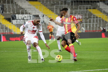 2020-12-23 - Simon Banza 23 RC Lens during the French championship Ligue 1 football match between RC Lens and Stade brestois 29 on December 23, 2020 at Bollaert-Delelis stadium in Lens, France - Photo Laurent Sanson / LS Medianord / DPPI - RC LENS VS STADE BRESTOIS 29 - FRENCH LIGUE 1 - SOCCER