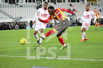 2020-12-23 - Kalimuendo 29 RC Lens during the French championship Ligue 1 football match between RC Lens and Stade brestois 29 on December 23, 2020 at Bollaert-Delelis stadium in Lens, France - Photo Laurent Sanson / LS Medianord / DPPI - RC LENS VS STADE BRESTOIS 29 - FRENCH LIGUE 1 - SOCCER